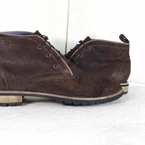Marc Nason Men’s US 10,5 Brown Suede Leather Lace Up Ankle Chukka Boots Shoes - Picture 9 of 15